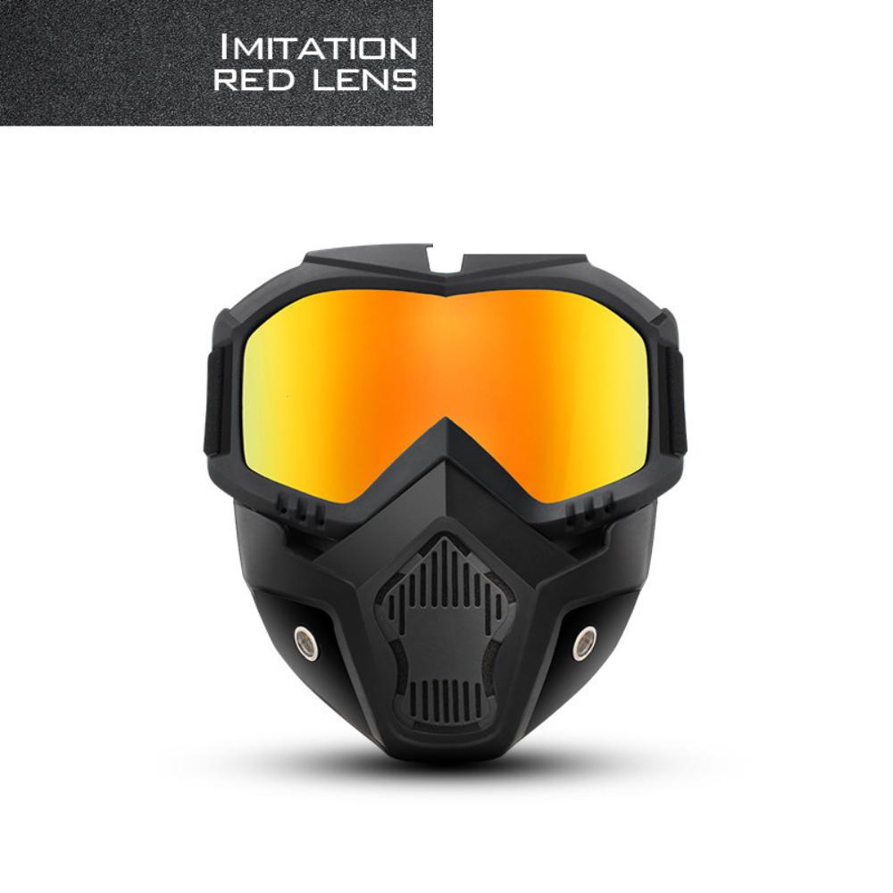 Motorrad Gesichtsmaske Brille UV400 Staubschutz Windschutz Fahrbrille