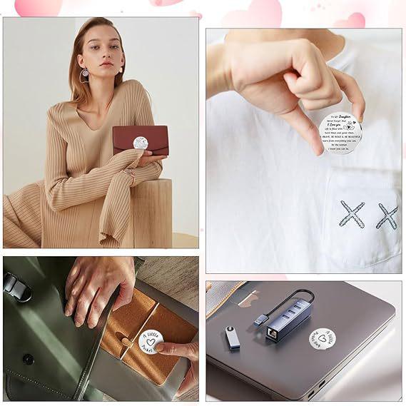 Pock Hug Leather Pocket Token & Stainless Steel Decision Coin Valentine's Day Gift for Lover
