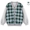  Olivan  Olivan Mix Check Cardigan  Green 