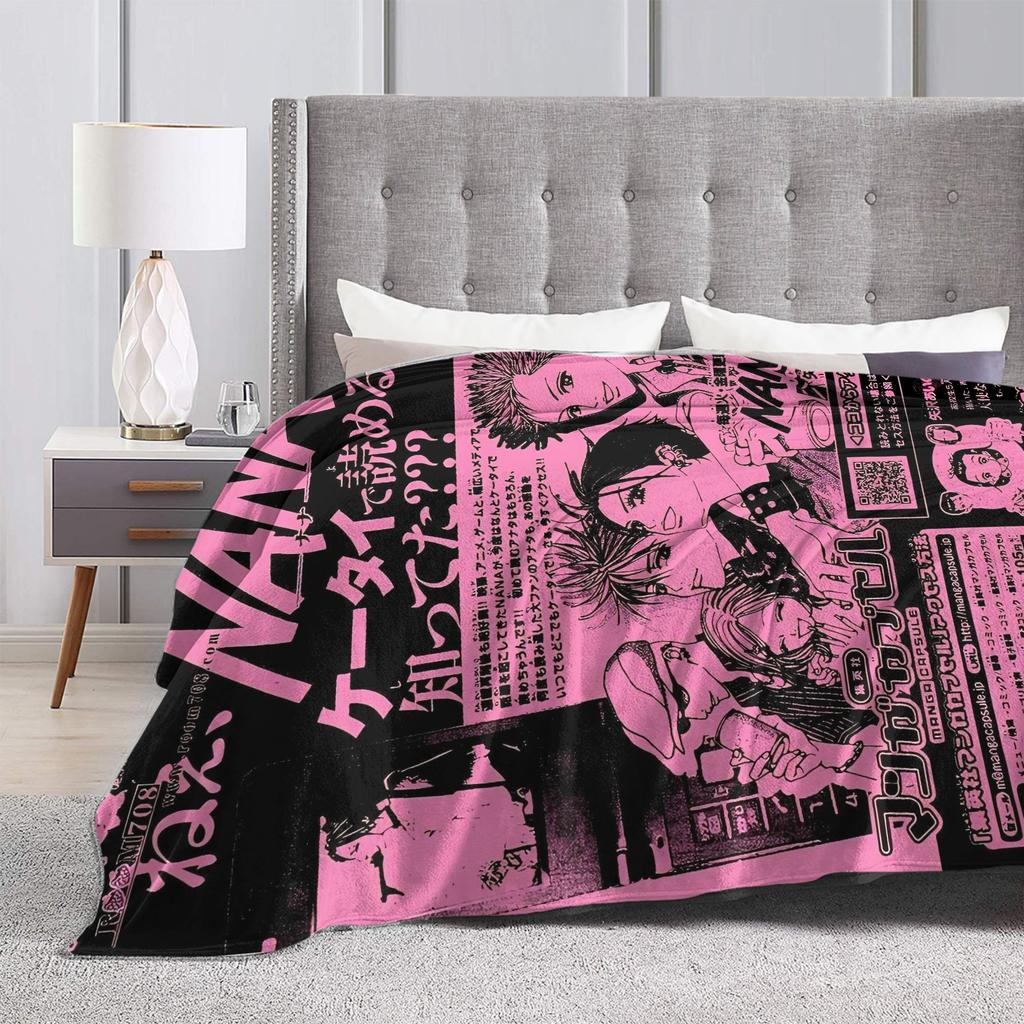 Koce z Anime Nana Jakość Miękkie Ciepłe Pościel Kocyki Zimowe Dzieci Dorosły Kanapa Fotel Sofa Łóżko Zabawny Narzuta