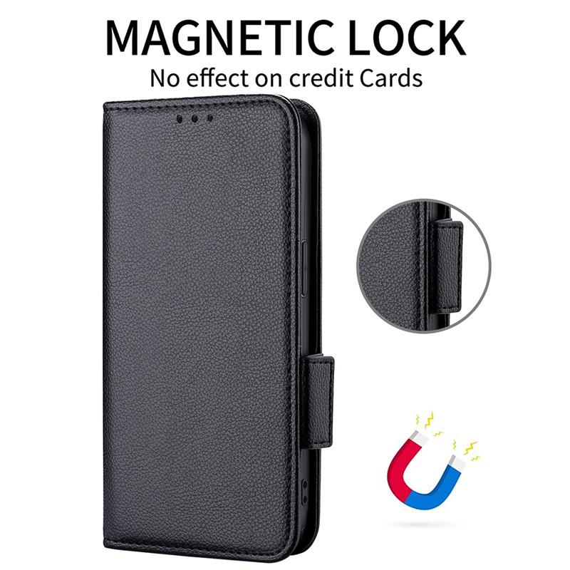 For Honor Magic6 Pro 5G Case with Wrist Strap Litchi Texture PU Leather Wallet Phone Cover