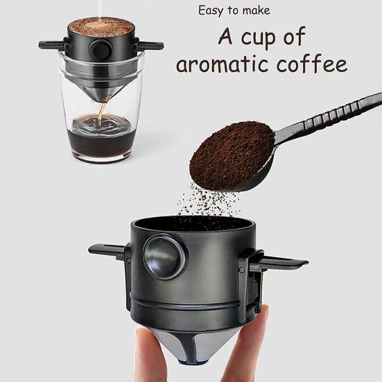 Ergonomic Retractable Ergonomic Coffee Filter Retractable Plastic Stable Even Filtration Coffee Strainer