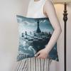 Beautiful Cloud Chess Picture Cushion Cover Silky Elegant Comfort Sofa Bed Invisible Zipper Beach Pillowcase