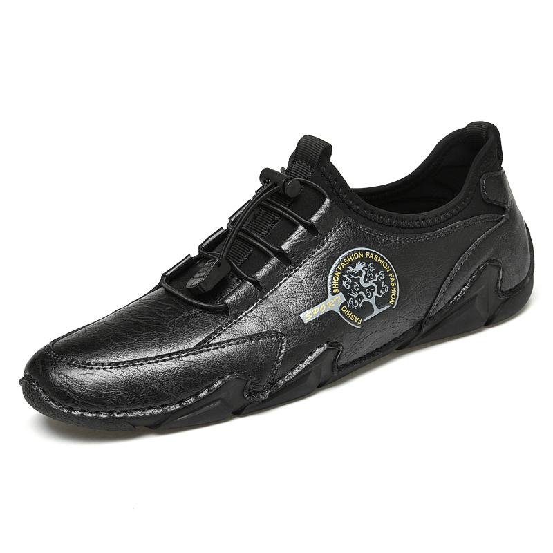 Men'S Genuine Leather Shoes 38-46 Male Comfortable Soft Driving Shoes Anti-Slip Loafers Man Casual Luxury Flats Male Sneakers