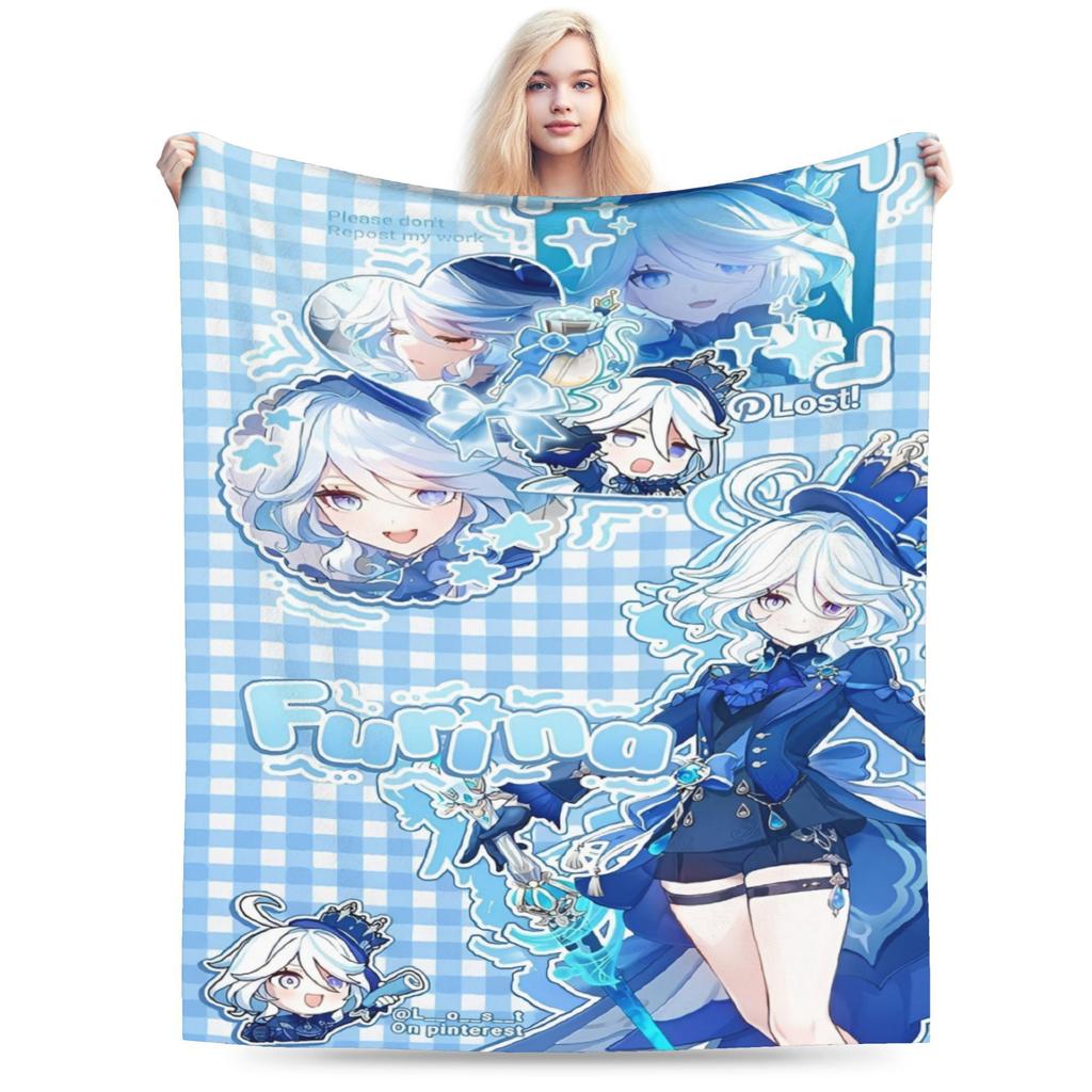 genshin impact game Accessories Blankets Soft Flannel Throw Blankets Comfortable Plush Thin Quilt