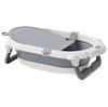 Temperature-Sensitive Folding Baby Bath Tub with Mat, PP + TPE Materials