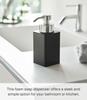 Yamazaki Jitsugyo Refill Dispenser Foam Type Black Tower Foam Type Detergent Dedicated Easy To Clean 5208 Approx. W7XD9.5XH17cm