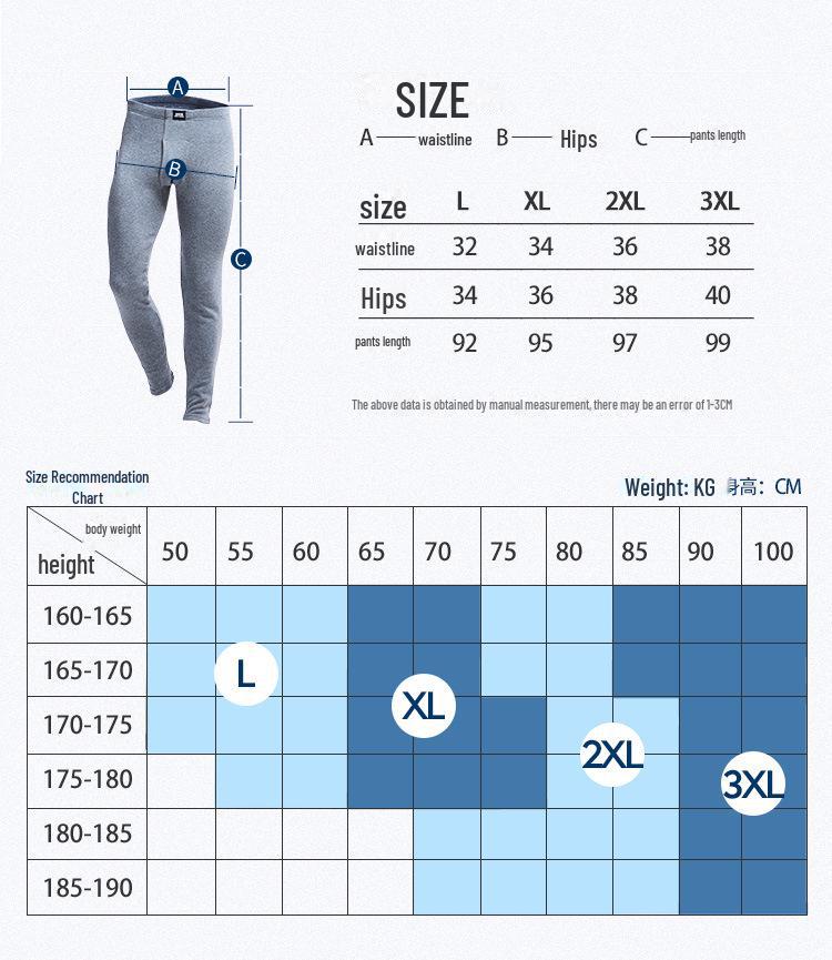Men's Double-Layer Thick Velvet Warm Pants - Autumn/Winter Slim Fit for Middle-Aged & Young Adults