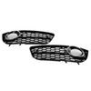 2PCS Honeycomb Front Fog Lamp Cover Grille Grill Fit A5 2007-2011