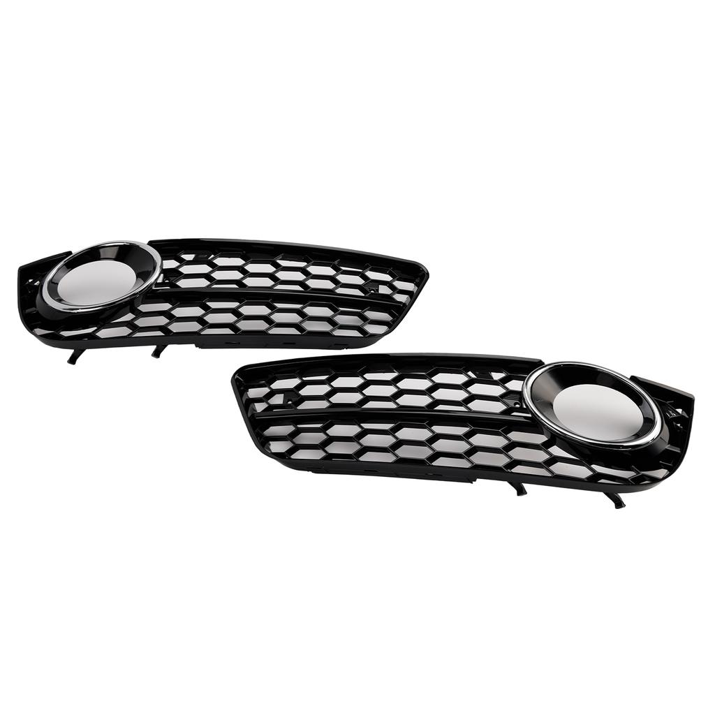 2PCS Honeycomb Front Fog Lamp Cover Grille Grill Fit A5 2007-2011