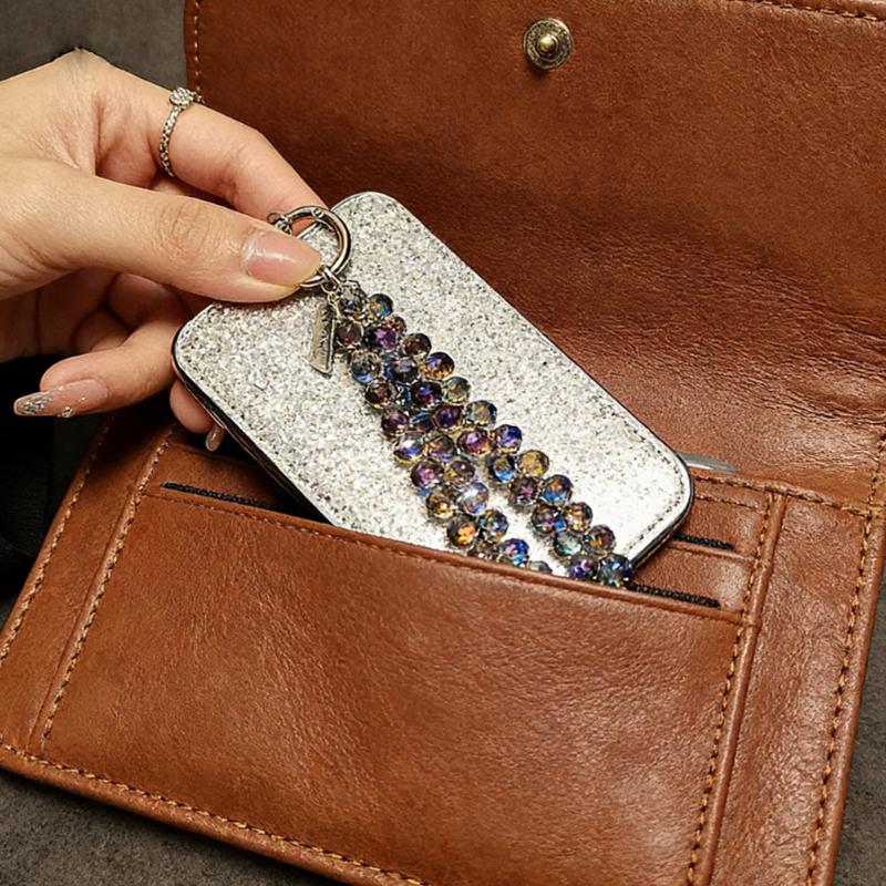 Catena Laccetto Cellulare Colorata Elegante Portachiavi con Ciondolo in Perline di Cristallo Glitterato Accessori Borsa Gioielli Portachiavi Scintillanti