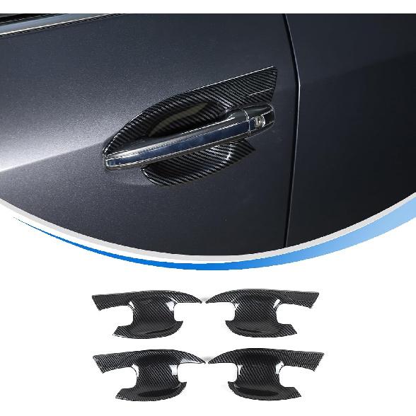 

Exterior Door Bowl Cover Trim Compatible with S-ubaru Outback 2021-2024 Accessories, ABS Car Outer Door Handle Bowl Scratch Protector 4Pcs (Carbon