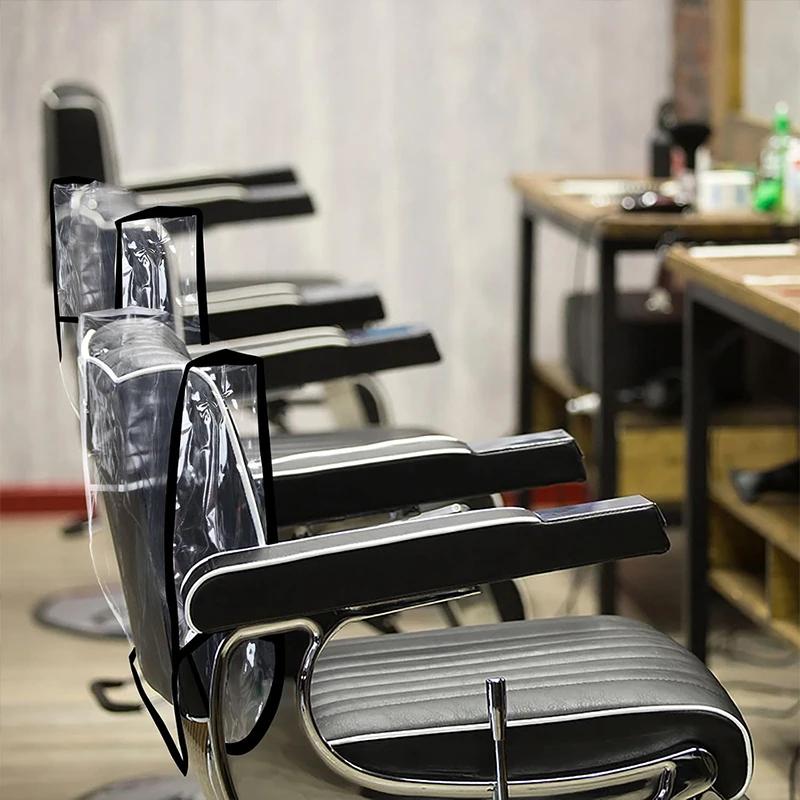 1Pcs Salon Beauty Chair Back Cover Plastic Pvc Transparent Waterproof Barber Chair Back Cover Hairdressing Styling Barbershop
