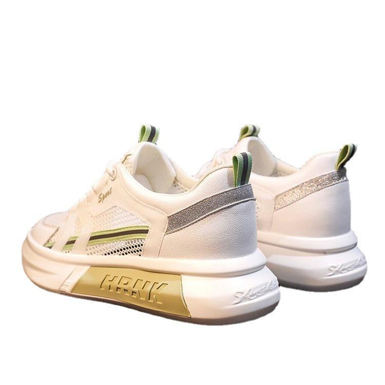 White Shoes for Women New Spring and Summer Versatile Flat Mesh Breathable Ins Fashionable Student Casual Sneakers for Women