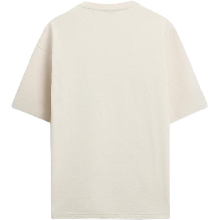 Zara Loose Trendy Floral Embroidery Round Neck Short Sleeve T-Shirt Men Tops Brown 5584302-707