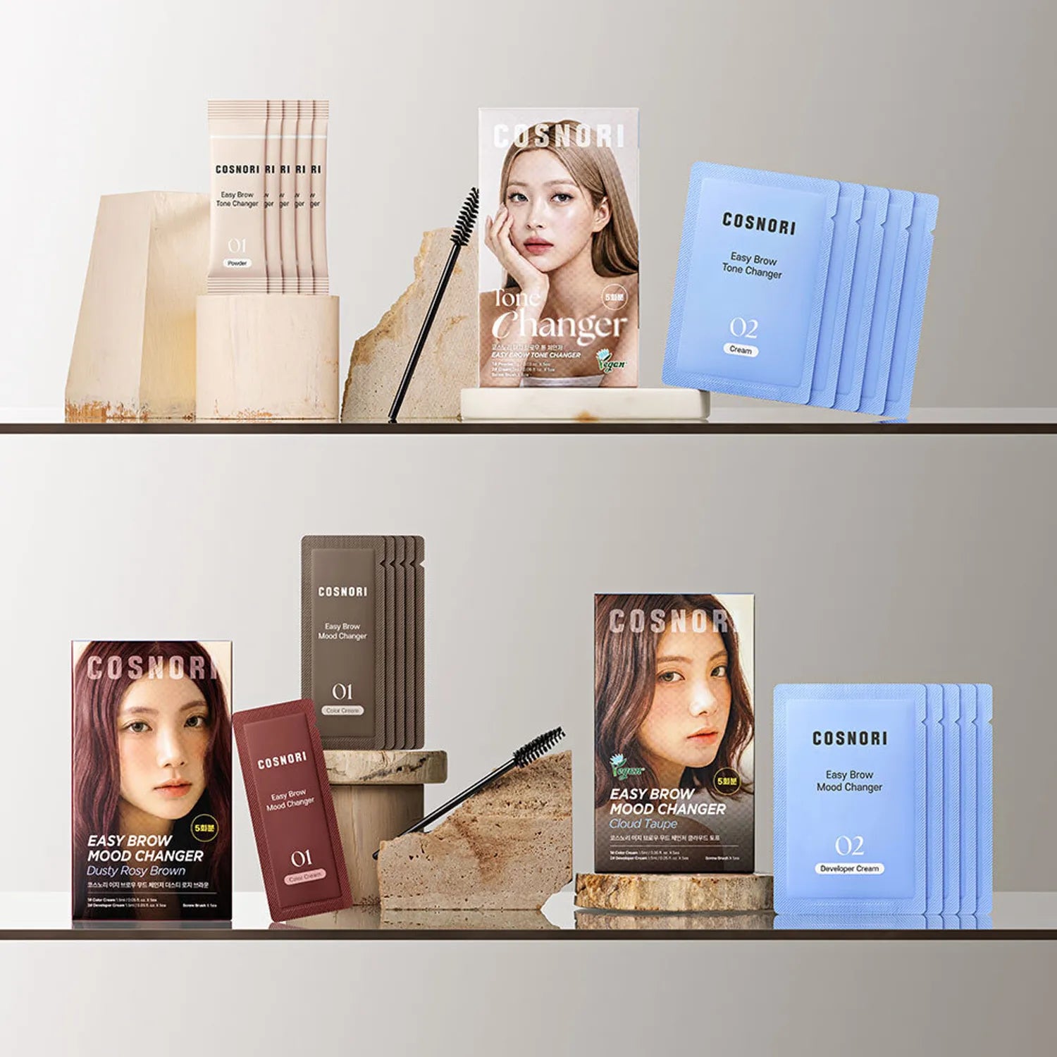 

COSNORI Easy Brow Mood Changer 5 Applications (Mood Changer / Tone Changer) Dusty Rosy Brown
