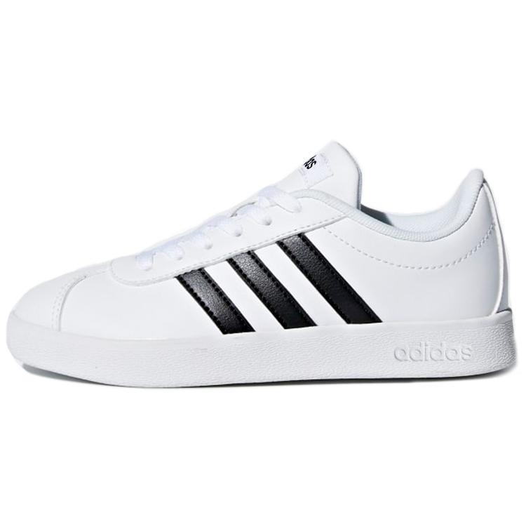 adidas VL Court 2.0 J 'Cloud White' (Unisex) Cloud White / Core Black / Cloud White Kids' Skateboarding Shoes DB1831