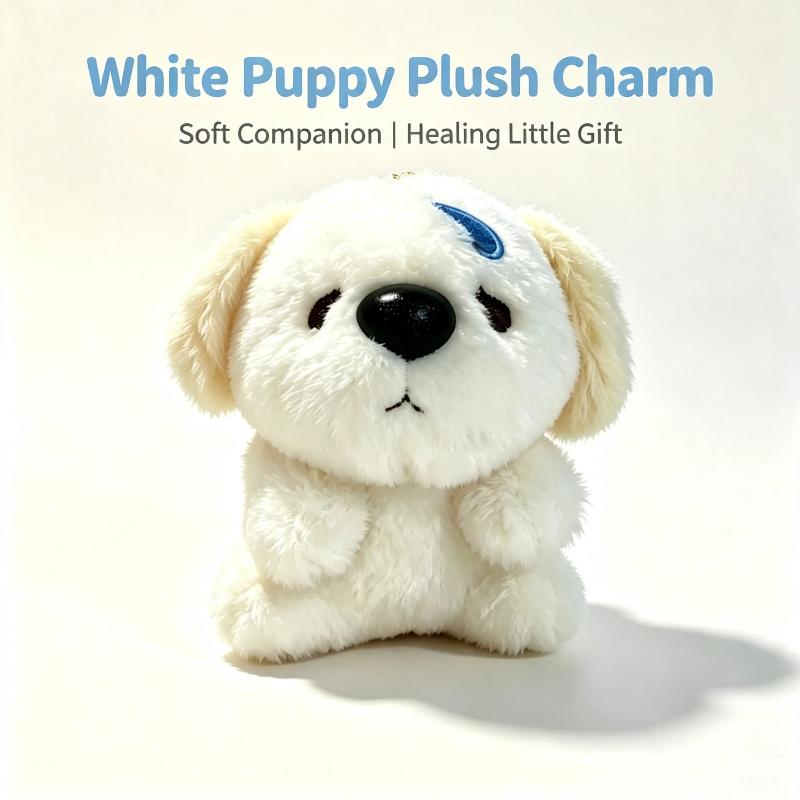 Cute Plush Puppy Couple Keychain Soft Fluffy Kissing Design 1/2 Pcs Bag Charm for Girlfriend Gift Daily Accessories