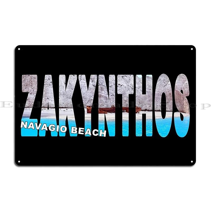 Zakynthos Navagio Beach Greece Aka Shipwreck Beach Metal Plaque Poster Bar Cave Classic Wall Decor Character Pub Tin Sign Poster 20x30cm（7.8x11.8inch）