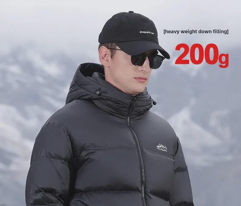 Kurze Daunenjacke für Herren im Winter – 90 % Daunen, dick und warm