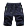 Men's Summer Cotton Knit Bermuda Shorts: Teen Sports Pants with Elastic Waistband for Beach & Casual Wear