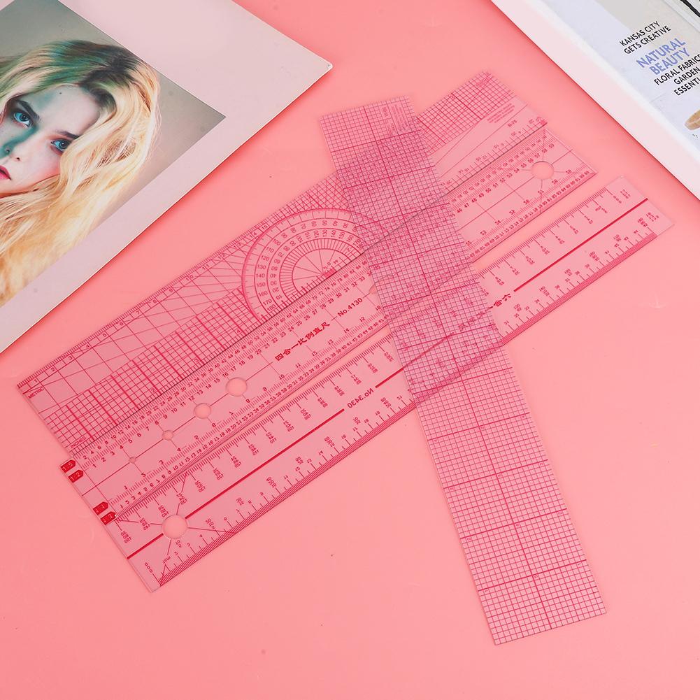 Set riglă de cusut multifuncțional Riglă pentru ilustrație design vestimentar Instrumente de măsurat haine