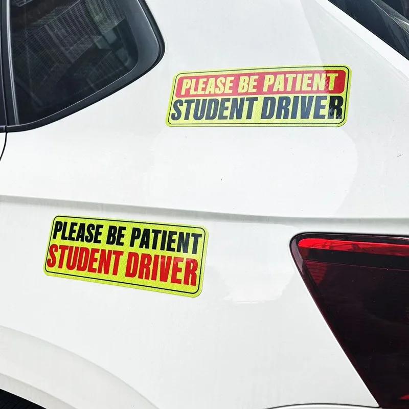 Fahrschüler Magnet für Auto Aufkleber für Fahranfänger Sicherheitswarnung Reflektierender Aufkleber für Fahranfänger Bitte Geduld Fahrschüler 1/3P