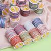 Colorful Gradient Handcrafted Bracelet Rope with Jade Hue - 100m Braided DIY Cord for Pendants