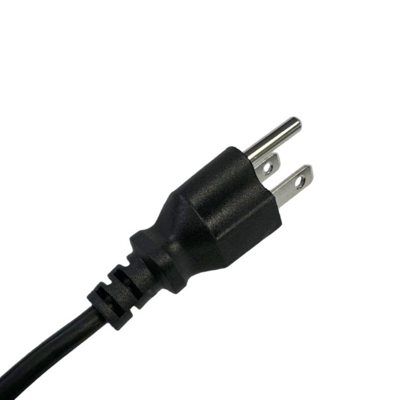 ETL Certified US 3-Prong Power Cord NEMA 5-15P to C13, 1.5m Black