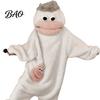 Cute Animal Onesie for Kids Funny Wearable Big Mouth Pajamas Kids, Adults, Cosplay Children Fleece Cozy Home Loungewear, Hooded Soft Plush One-Piece
