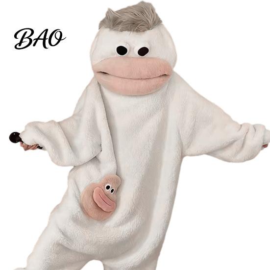 Cute Animal Onesie for Kids Funny Wearable Big Mouth Pajamas Kids, Adults, Cosplay Children Fleece Cozy Home Loungewear, Hooded Soft Plush One-Piece