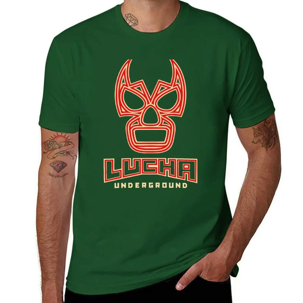Lucha Underground Mascara T-shirt grafica sportiva sublime felpa T-shirt unisex casual alla moda