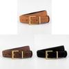 Classic Leather Womens Belt With Pin Buckle For Casual And Business Wear