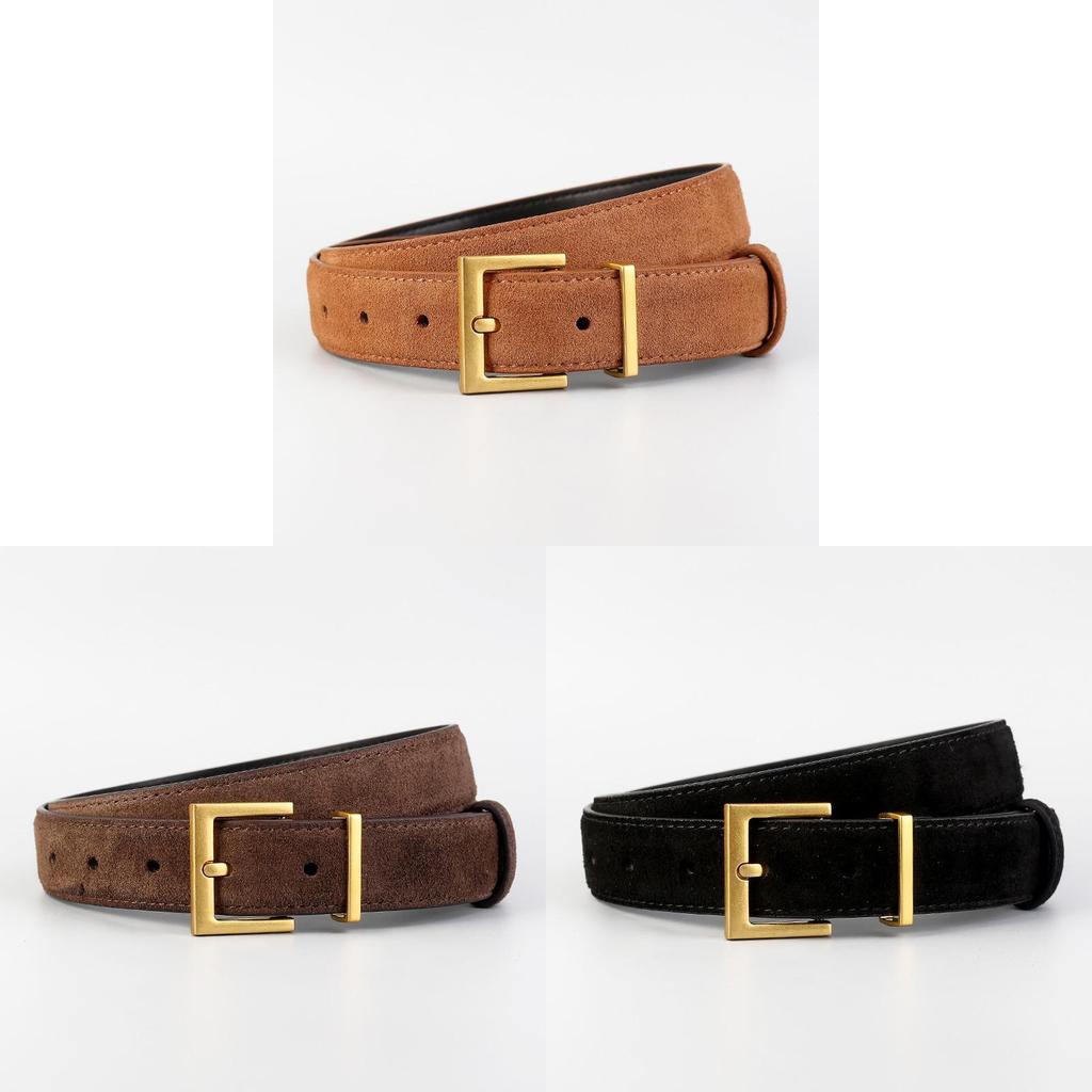 Classic Leather Womens Belt With Pin Buckle For Casual And Business Wear