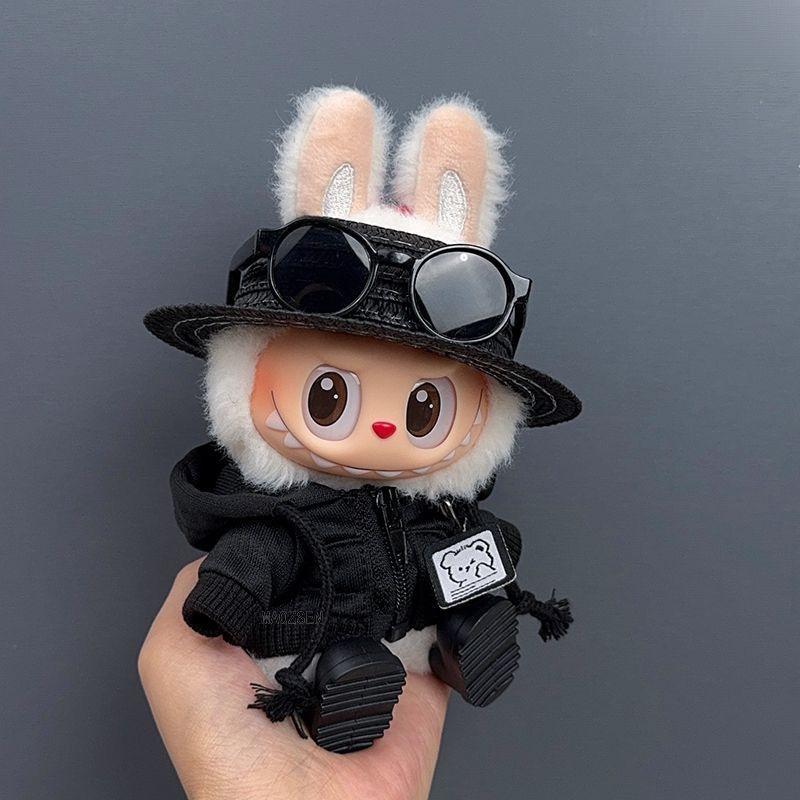Black Casual Hoodie Black Suit Fashion Sweatshirt Jacket Lovely Outfit Gifts Cool Doll Clothes for Labubu Big Into Energy Series