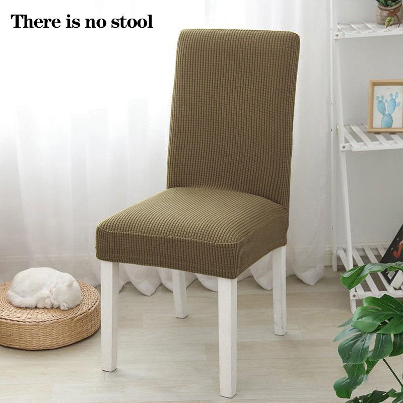 Dicker einfarbiger Stuhlbezug dehnbarer Stuhlbezug waschbar abnehmbar Esszimmer universelle Passform