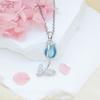 Necklace Female Opal Tulip Necklace Niche Design, Versatile High-end Sense Versatile Titanium Steel Accessories