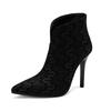 Sexy Ankle Boots For Women Pointed Toe Stiletto Shoes 2025 Autumn Winter Lady High Heels Large Size 48 Fashion Western Booties