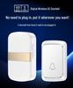 Wireless Plug-Free Doorbell with Remote Control - Long-Range, Battery-Powered, Ideal for Homes & Seniors