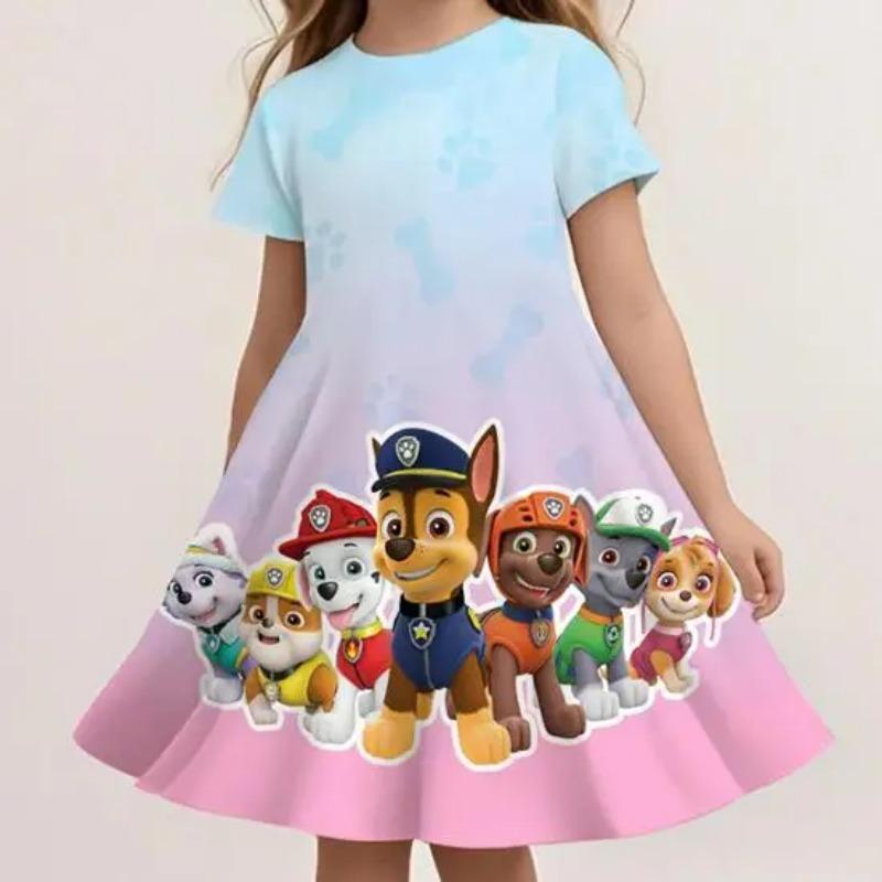 Beach Dress For Kids Girls Paw Patrol Cute Cartoon