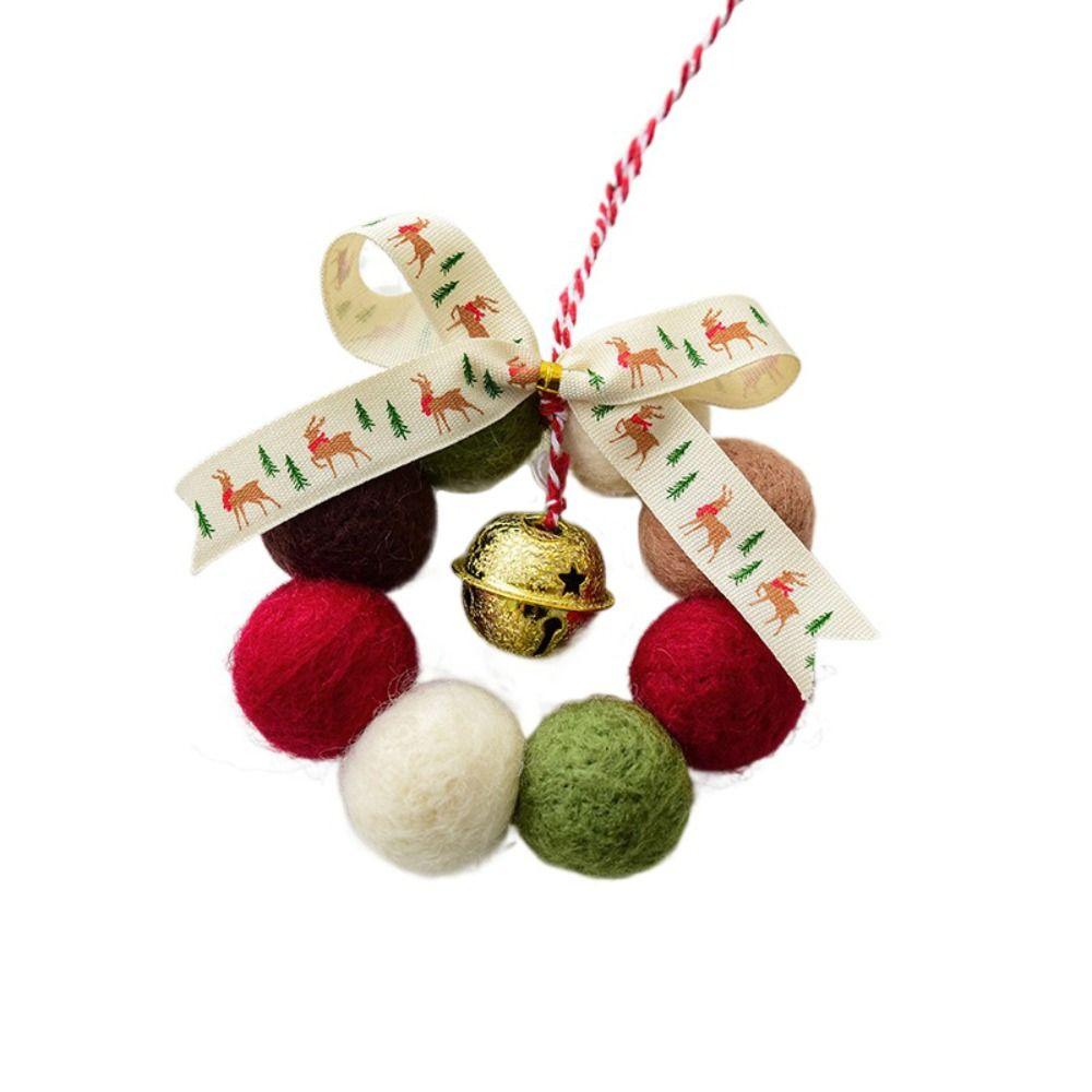 Creative Mini Wreath Pendant Small Bell Xmas Ornament Christmas Tree Ornament  Christmas Decoration
