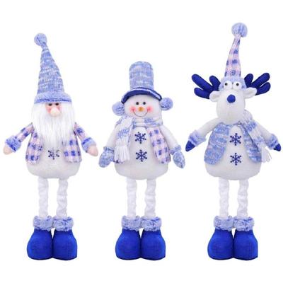 Einziehbares Weihnachtsfiguren-Ornament Verstellbare Höhe Plüschfigur Dekoration für Wohnzimmer Feiertagsparty Auslage