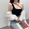 Slant Shoulder Beauty Back Sling Vest Women's Integrated Bra Without Steel Ring Bra Sexy Base Inner Cover Spice Girl Chest Wrap Tube Top