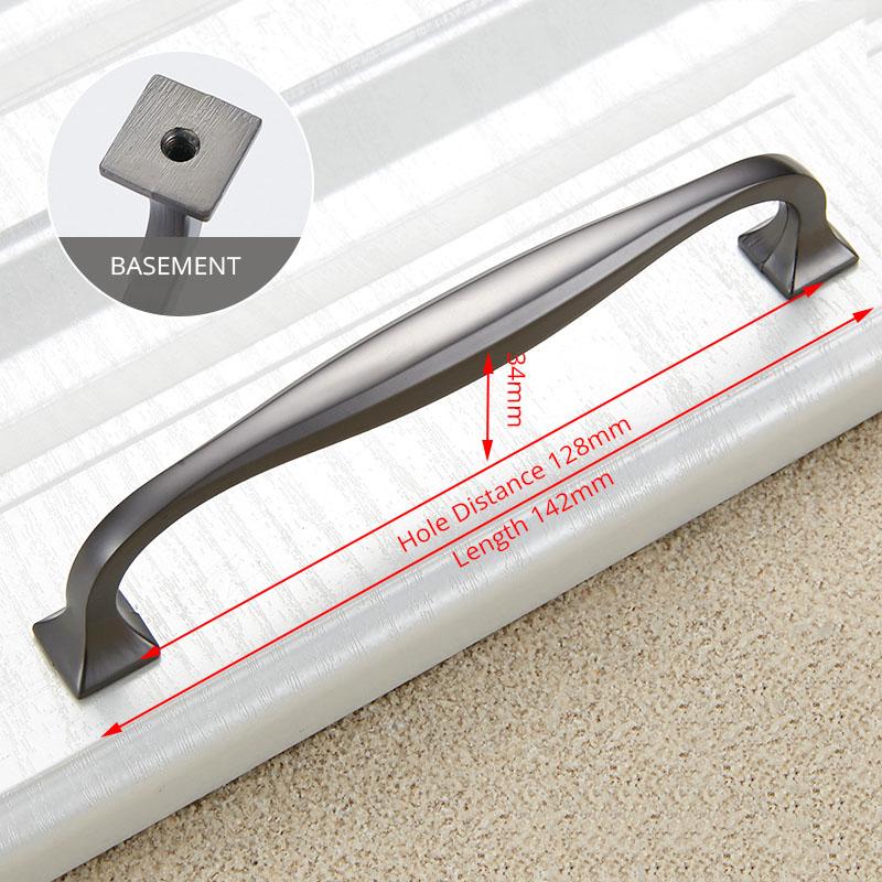 KAK Zinc Alloy Pearl Gray Cabinet Handles Drawer Knobs Kitchen Cupboard Door Pulls Fashion Furniture Handle Cabinet Hardware