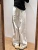 Women's Spring 2026 White Wide-Leg Cotton Linen Jeans - Loose, Flattering, Casual Pants