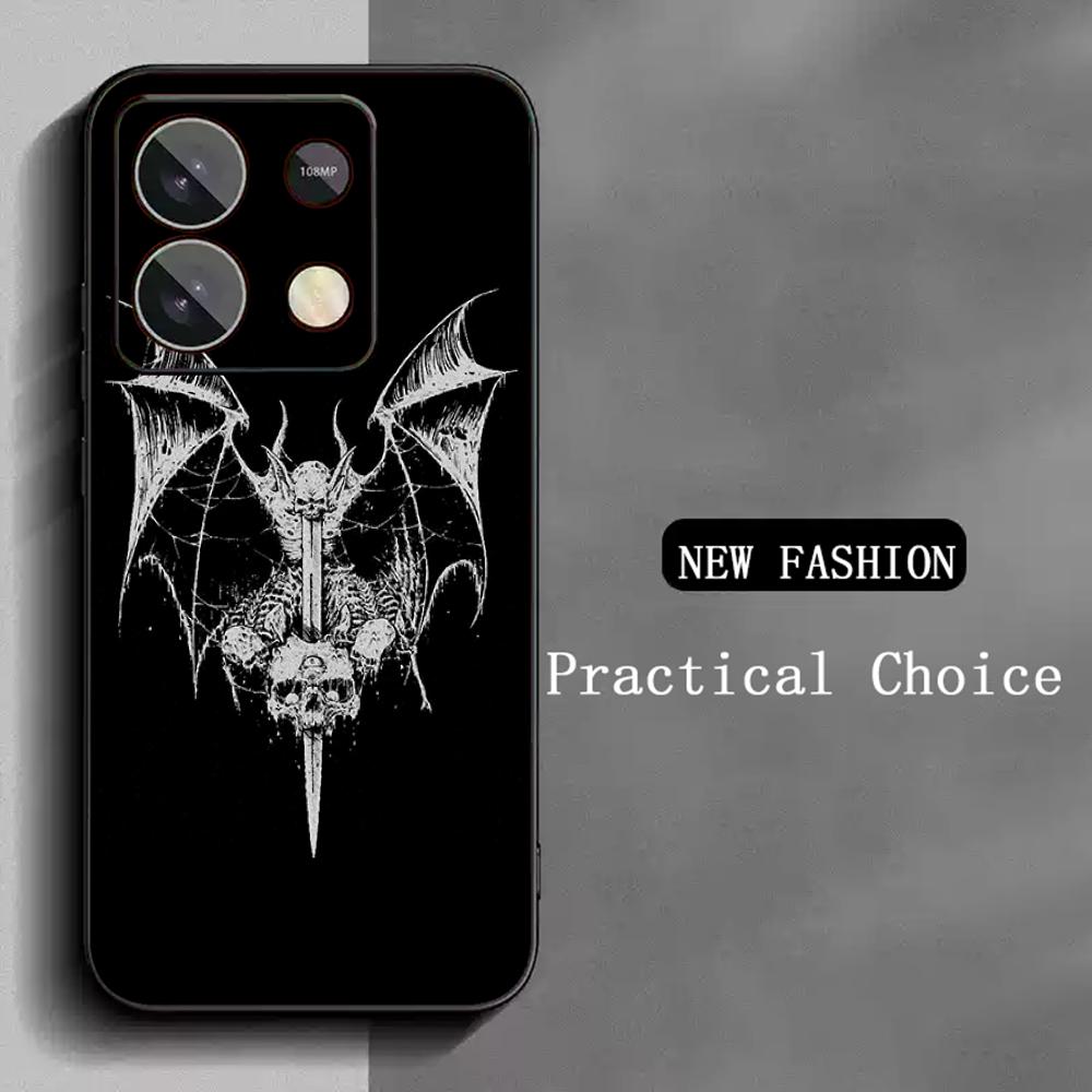 Demon cool hip-hop pattern design Phone Case For Redmi Note 14 13 12 11 Pro Plus S 5G 14C A3 Soft Black Phone Cover