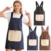 Vattentät Köksförkläde med 2 Avtagbara Handdukshål Korsrygg utan knytning Kockförkläde för Män & Kvinnor Matlagning Bakning Grillning BBQ