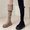 Temperament New Autumn Skinny Tall Knight Boots Small Over Knee Thick-soled Boots Women's Long Boots