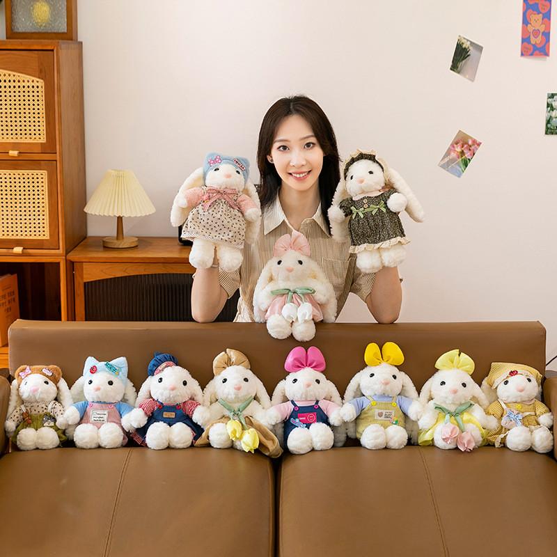 Rabbit Plushie Cute Toy Pp Cotton Filling Children Playroom Decor Children Gift