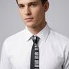 Skinny Men Tie Black Music Tie Classic Piano Necktie  Men